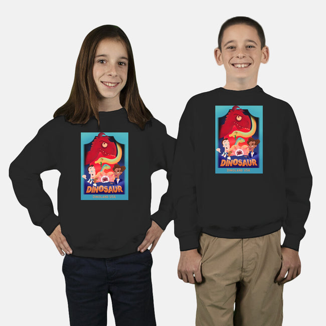 Definitely Not Our Dino-Youth-Crew Neck-Sweatshirt-DrawnByBryan