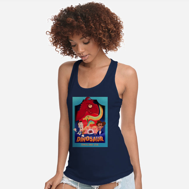 Definitely Not Our Dino-Womens-Racerback-Tank-DrawnByBryan