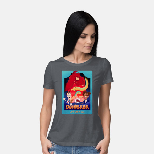 Definitely Not Our Dino-Womens-Basic-Tee-DrawnByBryan