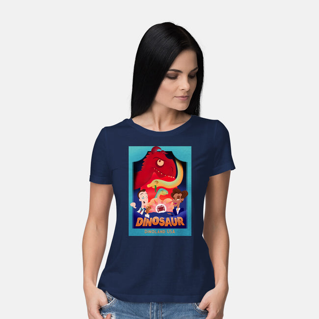 Definitely Not Our Dino-Womens-Basic-Tee-DrawnByBryan