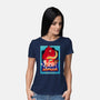 Definitely Not Our Dino-Womens-Basic-Tee-DrawnByBryan