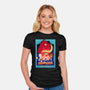 Definitely Not Our Dino-Womens-Fitted-Tee-DrawnByBryan