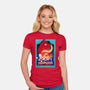 Definitely Not Our Dino-Womens-Fitted-Tee-DrawnByBryan