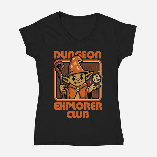 RPG Mage Goblin-Womens-V-Neck-Tee-Studio Mootant