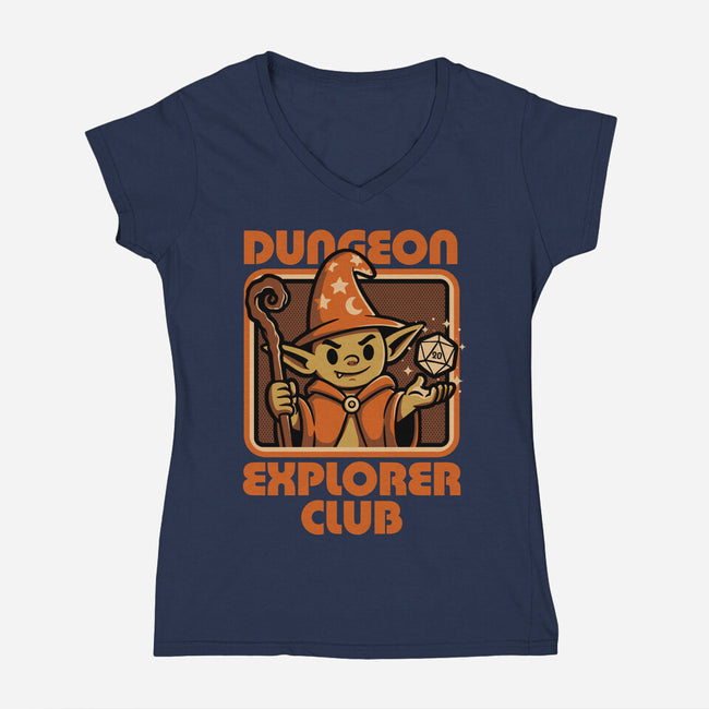 RPG Mage Goblin-Womens-V-Neck-Tee-Studio Mootant
