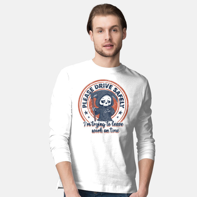 Please Drive Safely-Mens-Long Sleeved-Tee-Loobs