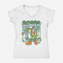 Prehistoric Guardian-Womens-V-Neck-Tee-Henrique Torres