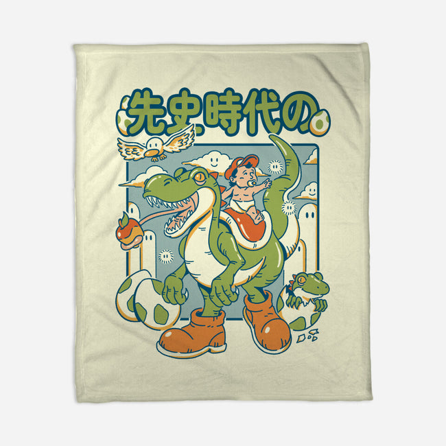 Prehistoric Guardian-None-Fleece-Blanket-Henrique Torres