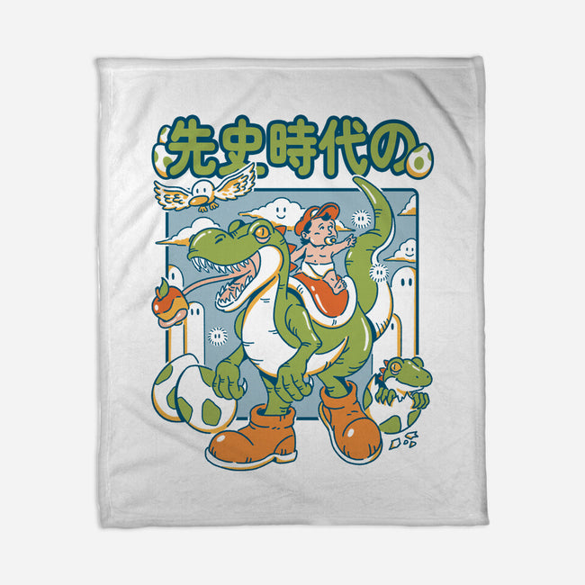 Prehistoric Guardian-None-Fleece-Blanket-Henrique Torres