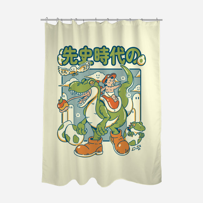 Prehistoric Guardian-None-Polyester-Shower Curtain-Henrique Torres