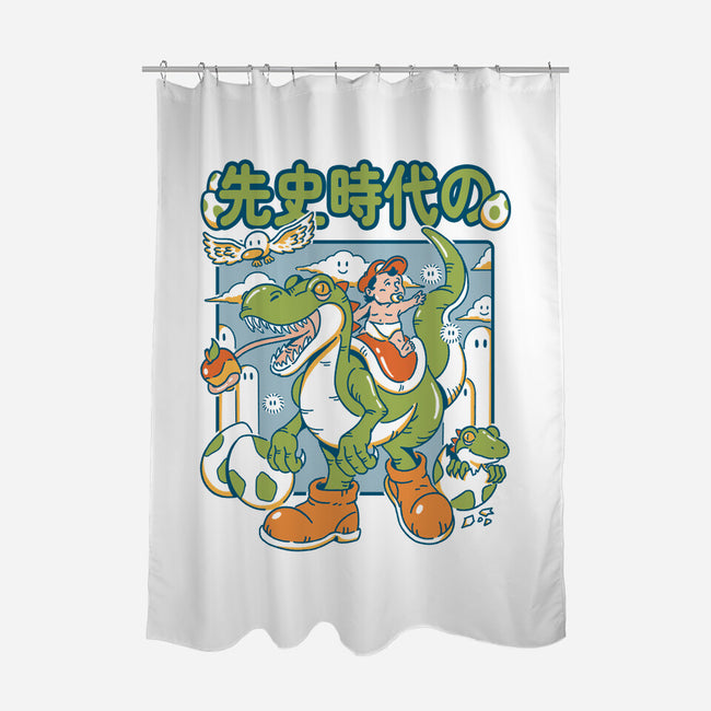 Prehistoric Guardian-None-Polyester-Shower Curtain-Henrique Torres