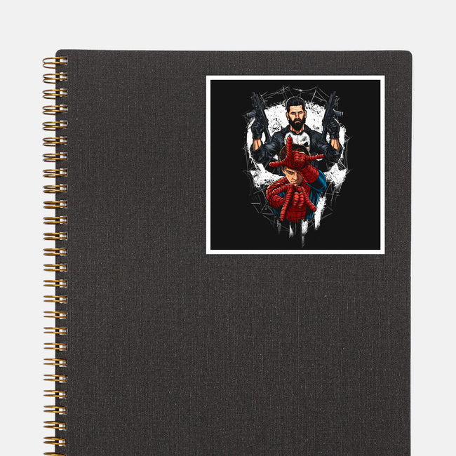 Spider And Punisher-None-Glossy-Sticker-Diego Oliver