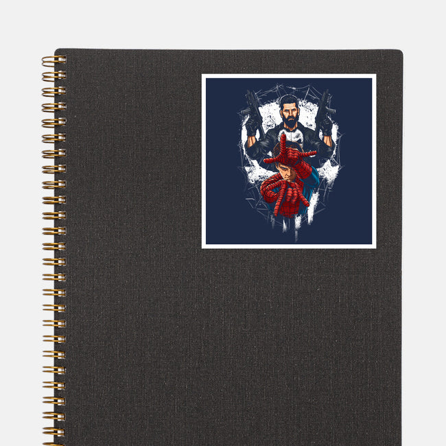 Spider And Punisher-None-Glossy-Sticker-Diego Oliver