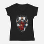 Spider And Punisher-Womens-V-Neck-Tee-Diego Oliver