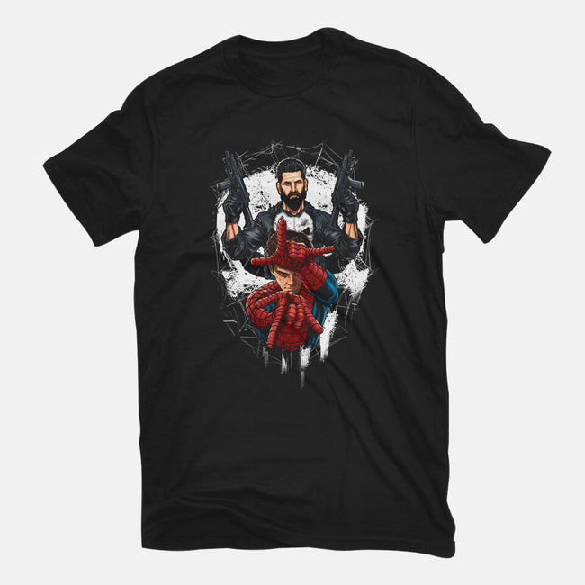 Spider And Punisher-Womens-Basic-Tee-Diego Oliver