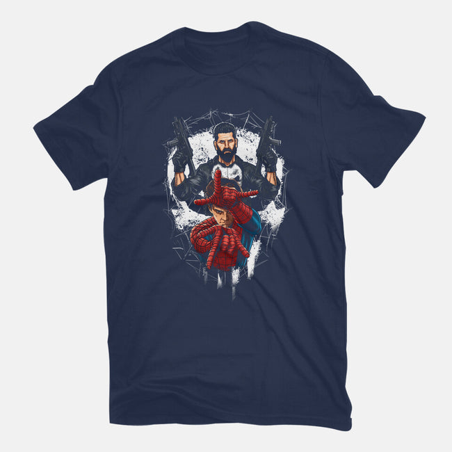 Spider And Punisher-Mens-Basic-Tee-Diego Oliver