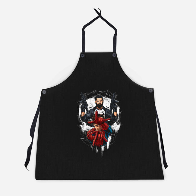 Spider And Punisher-Unisex-Kitchen-Apron-Diego Oliver