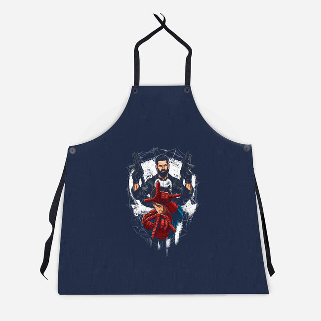 Spider And Punisher-Unisex-Kitchen-Apron-Diego Oliver