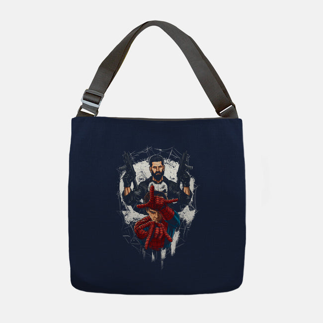 Spider And Punisher-None-Adjustable Tote-Bag-Diego Oliver
