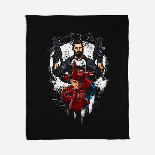 Spider And Punisher-None-Fleece-Blanket-Diego Oliver