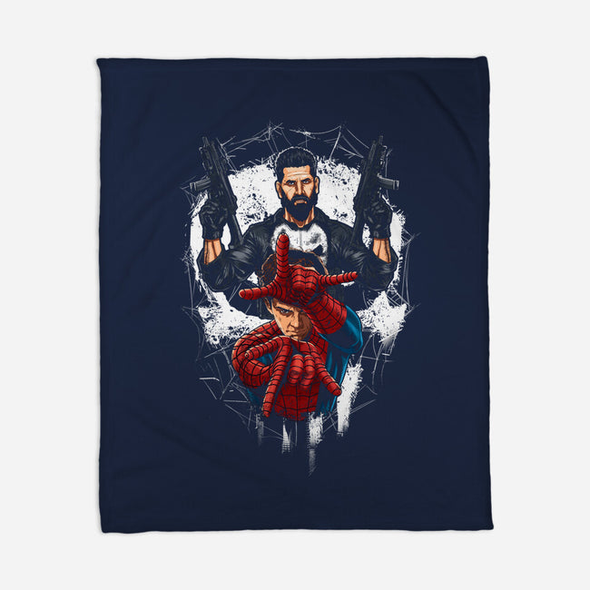 Spider And Punisher-None-Fleece-Blanket-Diego Oliver
