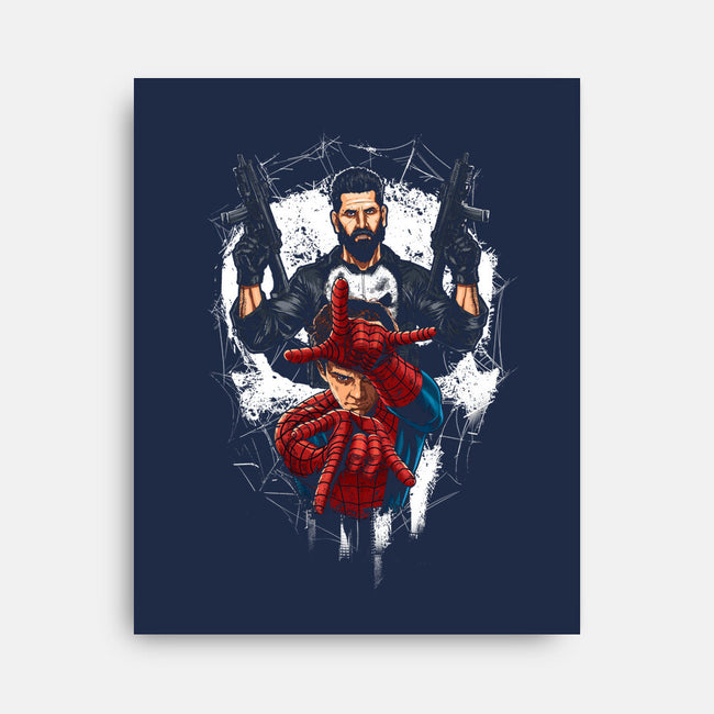 Spider And Punisher-None-Stretched-Canvas-Diego Oliver