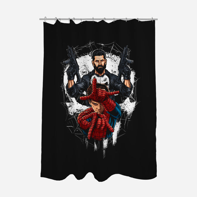Spider And Punisher-None-Polyester-Shower Curtain-Diego Oliver