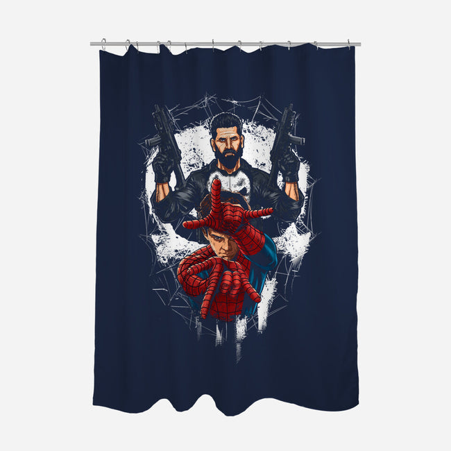 Spider And Punisher-None-Polyester-Shower Curtain-Diego Oliver