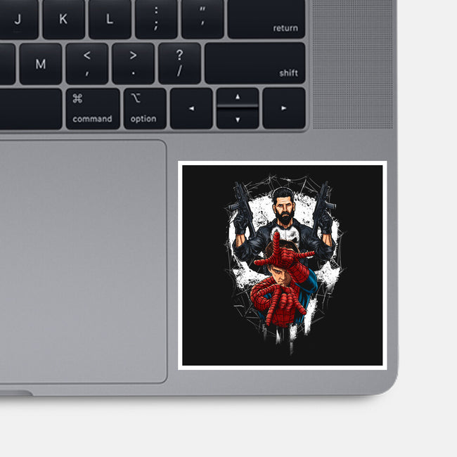 Spider And Punisher-None-Glossy-Sticker-Diego Oliver