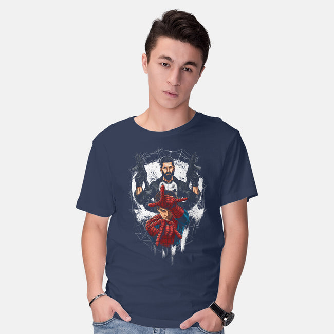 Spider And Punisher-Mens-Basic-Tee-Diego Oliver