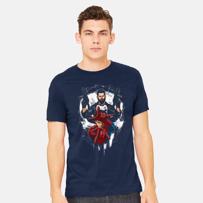 Spider And Punisher-Mens-Heavyweight-Tee-Diego Oliver
