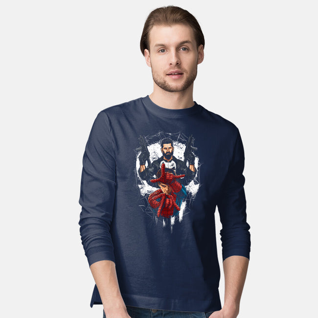 Spider And Punisher-Mens-Long Sleeved-Tee-Diego Oliver