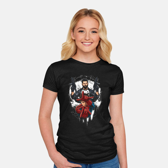 Spider And Punisher-Womens-Fitted-Tee-Diego Oliver