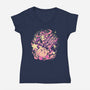 Clash Of The Stars-Womens-V-Neck-Tee-Estudio Horta