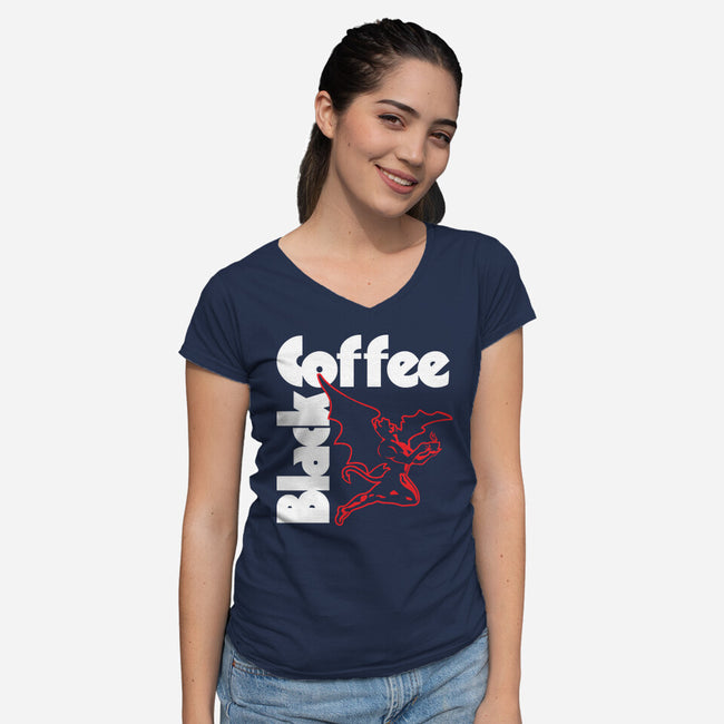Coffeenoid-Womens-V-Neck-Tee-arace
