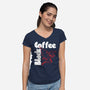 Coffeenoid-Womens-V-Neck-Tee-arace