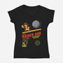 Super Raider Ark-Womens-V-Neck-Tee-NMdesign