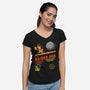 Super Raider Ark-Womens-V-Neck-Tee-NMdesign