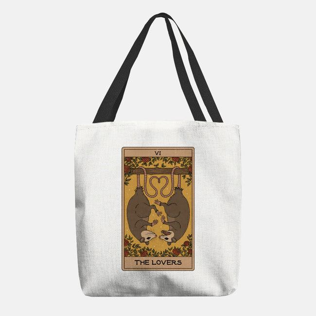 Lovers Opossum Tarot-None-Basic Tote-Bag-Thiago Correa
