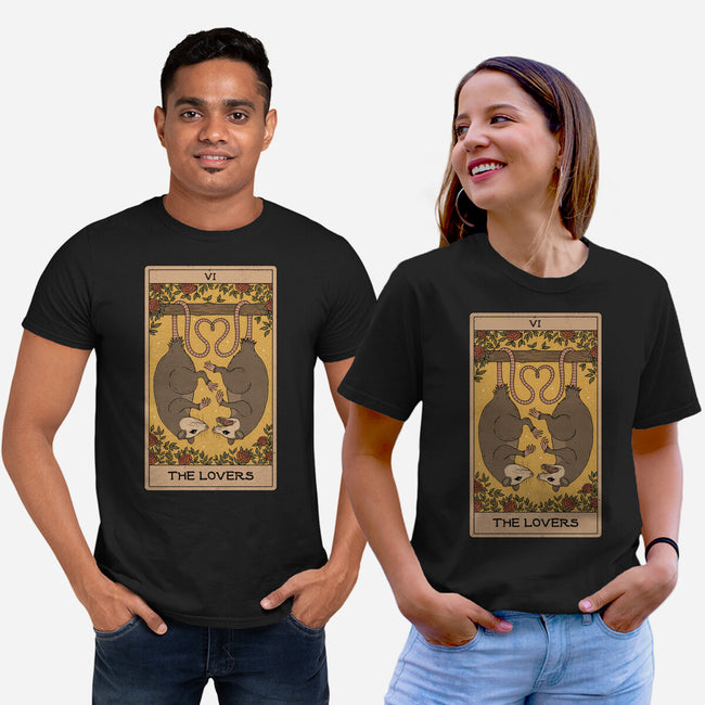 Lovers Opossum Tarot-Unisex-Basic-Tee-Thiago Correa