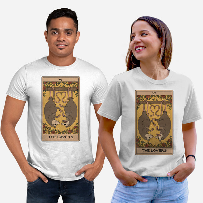 Lovers Opossum Tarot-Unisex-Basic-Tee-Thiago Correa