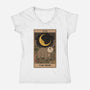 The Moon Opossum Tarot-Womens-V-Neck-Tee-Thiago Correa