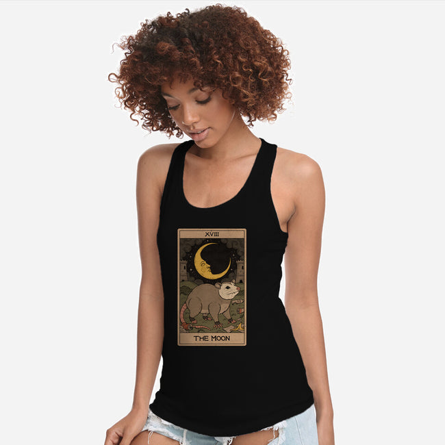 The Moon Opossum Tarot-Womens-Racerback-Tank-Thiago Correa