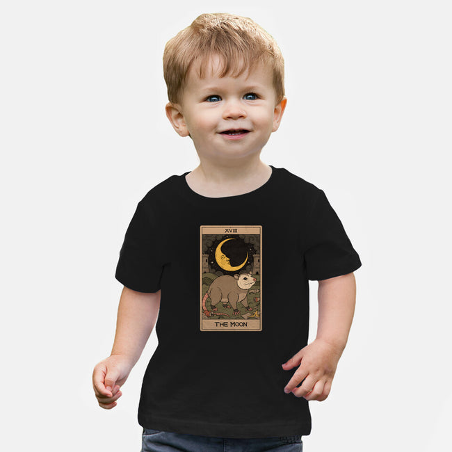 The Moon Opossum Tarot-Baby-Basic-Tee-Thiago Correa
