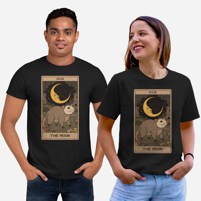 The Moon Opossum Tarot-Unisex-Basic-Tee-Thiago Correa