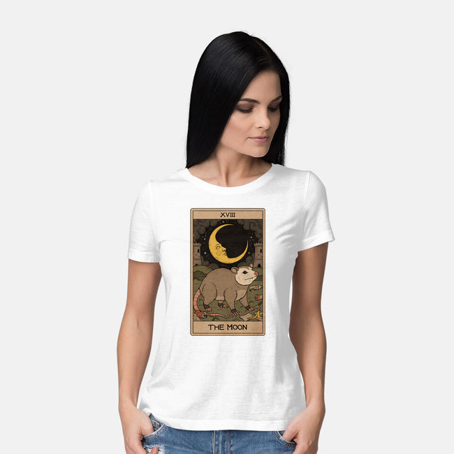 The Moon Opossum Tarot-Womens-Basic-Tee-Thiago Correa