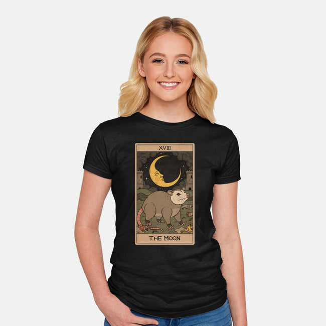 The Moon Opossum Tarot-Womens-Fitted-Tee-Thiago Correa