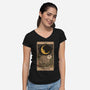 The Moon Opossum Tarot-Womens-V-Neck-Tee-Thiago Correa