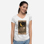 The Moon Opossum Tarot-Womens-V-Neck-Tee-Thiago Correa