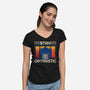 Stay Optimistic-Womens-V-Neck-Tee-sachpica